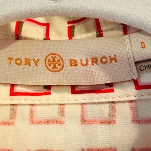 TORY BURCH ladies long sleeved cotton button down shirt. Excellent condition